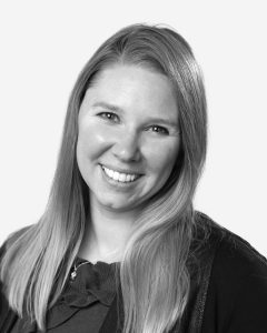 Kaci Schack Director Of Marketing Operations Lido Labs head shot in black and white