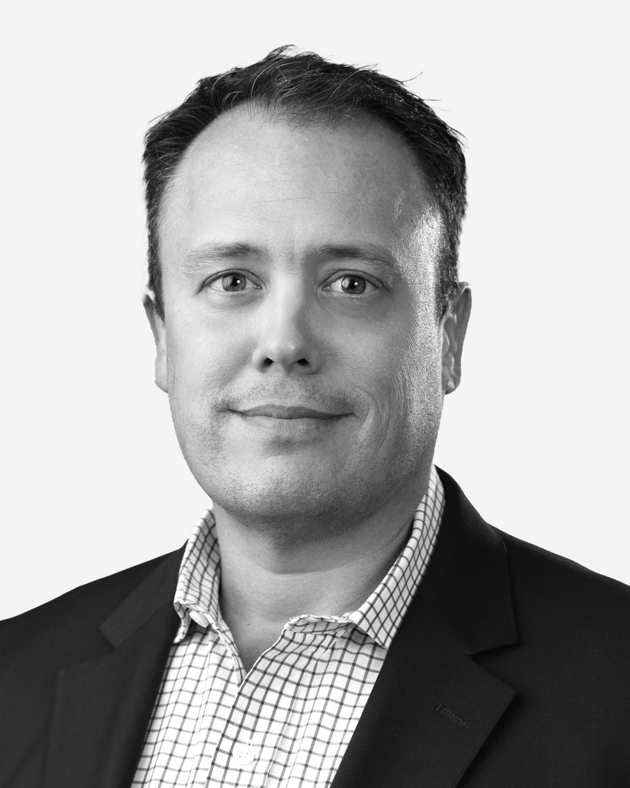 Kenny Parkerson Co-Founder Integrator of Lido Labs head shot in black and white